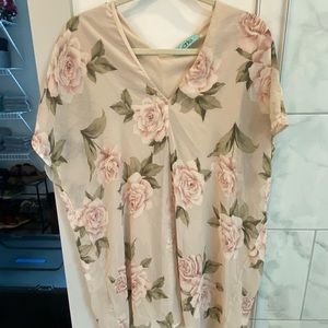 Karlie V Neck Chiffon Dress floral